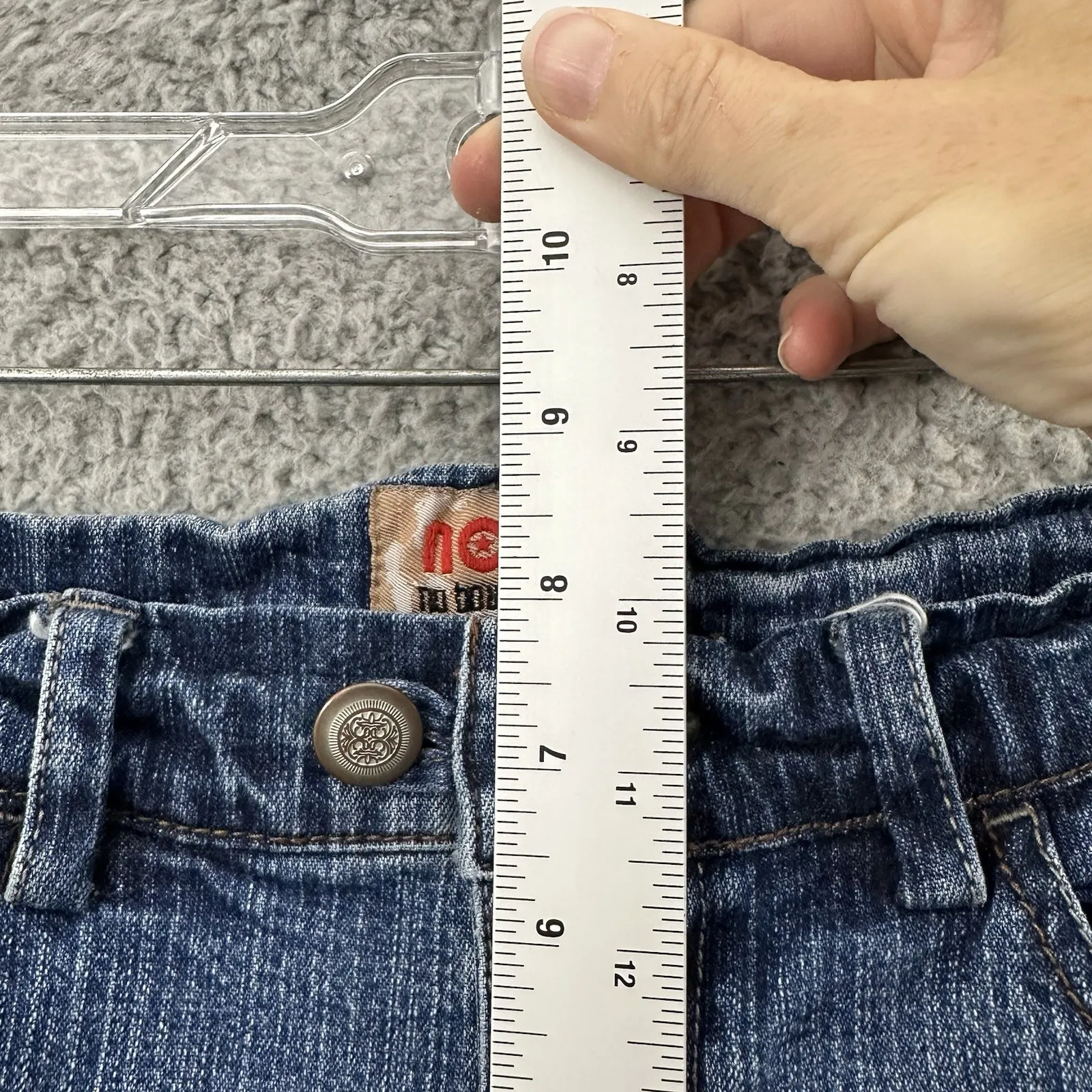 Y2K Early 2000 Nobo No Boundaries Low Rise Denim Jean Shorts Festival Junior's 5 Blue Size undefined - Image 6