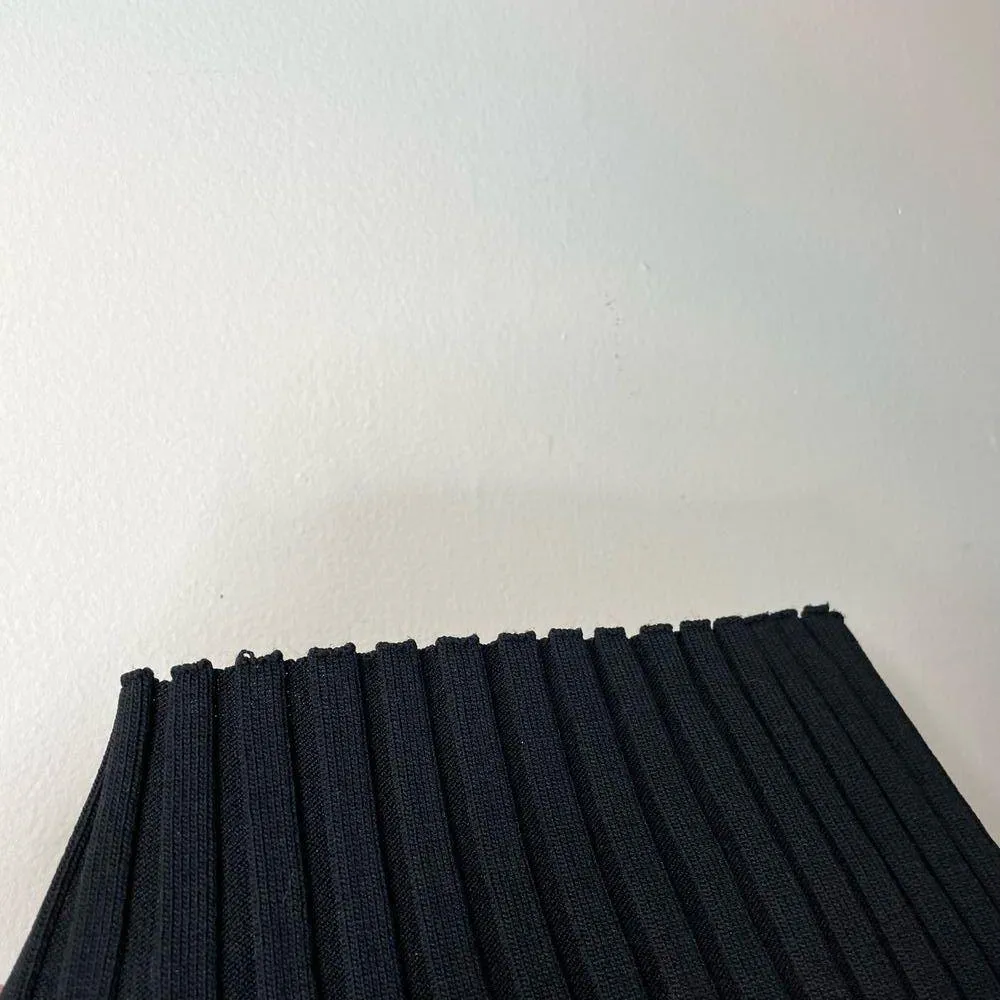 Dissh Lou Wide Leg Pants Ribbed Knit High Waist Classic Minimalist womens M - Image 6