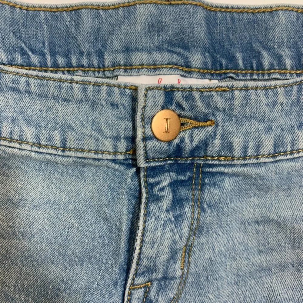 Isabel Maternity Midi Denim Short Blue Size 10 - Image 2