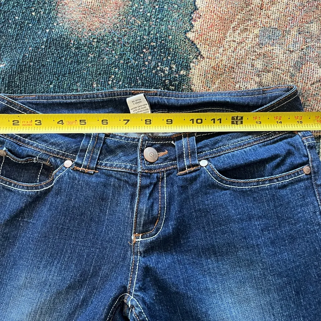 ellemenno Wide Leg Dark Wash Jeans Women’s Sz 5 90s Y2K Vintage Denim Streetwear Blue - Image 14