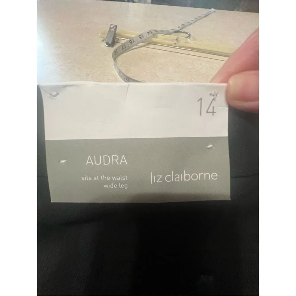 Liz Claiborne Audra Black/Wide Leg Pants Sz 14 NWT - Image 6
