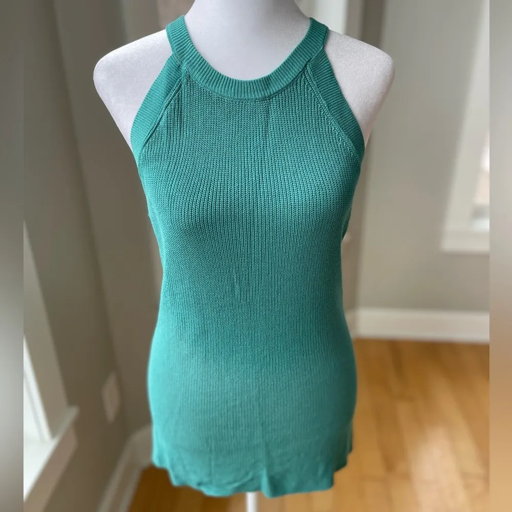 Hem & Thread Teal Blue Green Racerback Knit Sleeveless Knit Tank Top Size M - Image 9