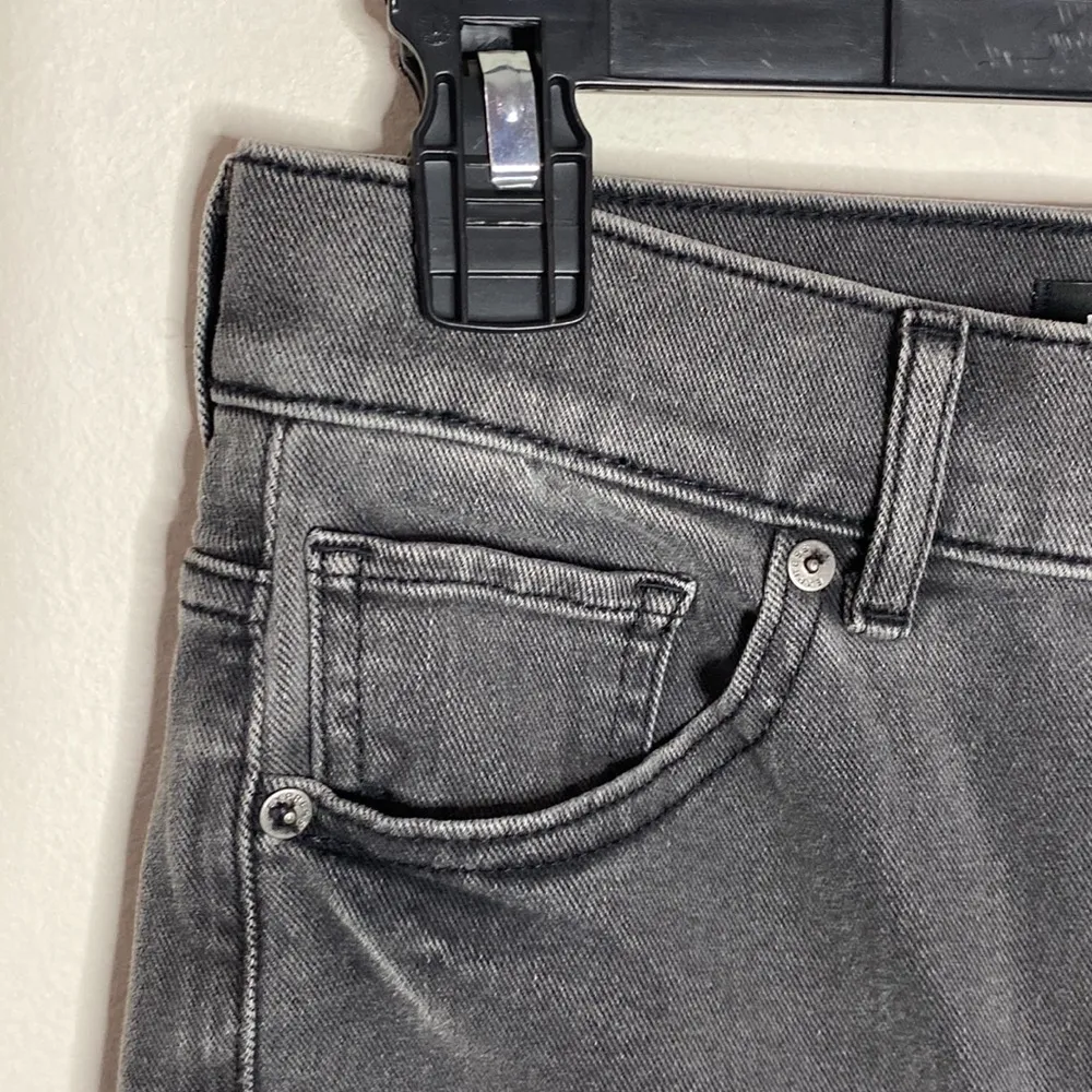 Express Slim super high rise embellished washed black jeans size 2 - Image 5