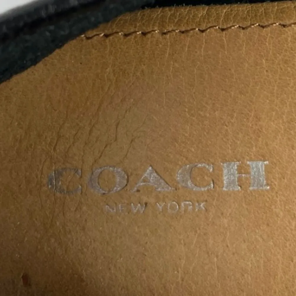 Coach Napoleon Black Leather Slip On Penny Loafer Flat Driving Shoes Size 6B - Image 6