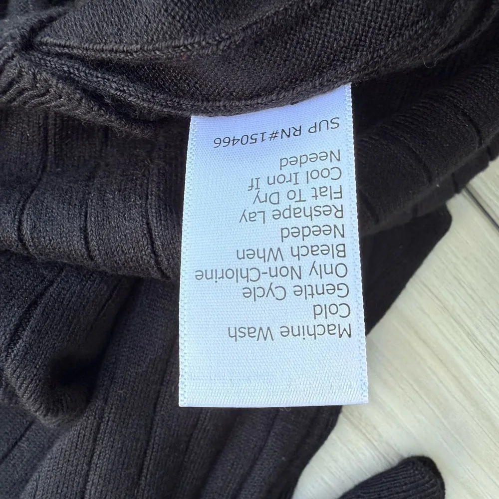 41 Hawthorn Kelsey Scallop Rib Short Sleeve Sweater Black XS NWT STITCH FIX - Image 9