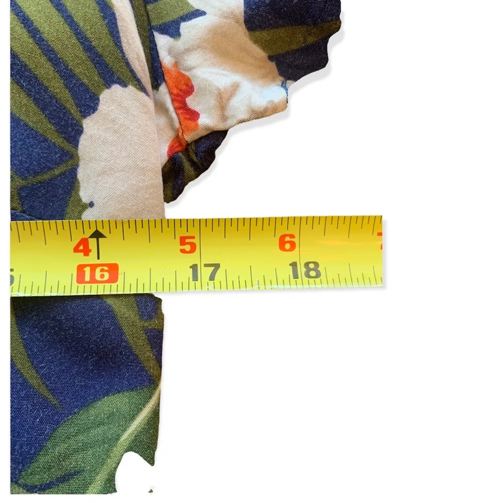 Royal Creations | Floral Button Down Aloha Shirt sz S Blue - Image 6