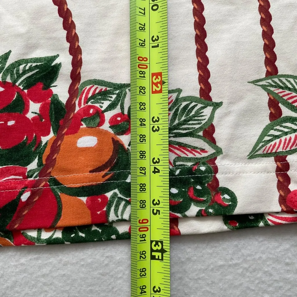 NWT TORY BURCH Fruit Basket T-Shirt belt MINI Dress orange oversized m bust44 - Image 8