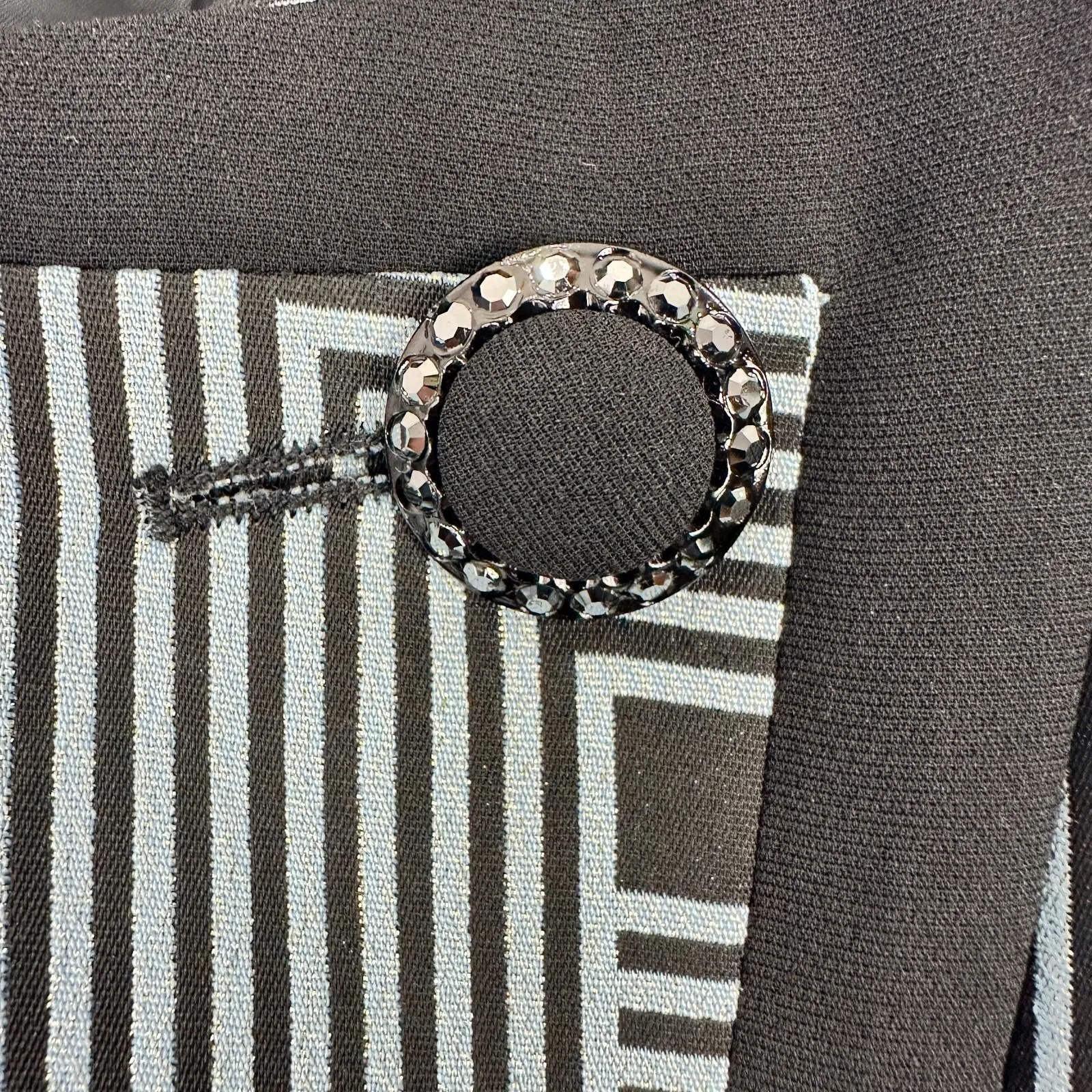 Clara‎ Clara by Vinette Blazer 18 Green Geometric Mod Retro Statement Jacket Art - Image 3