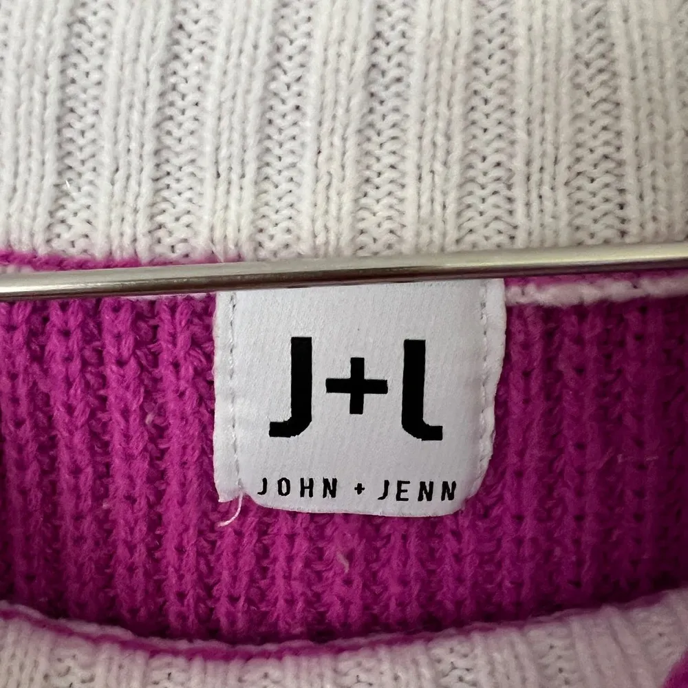 John & Jenn by Line (Revolve brand) Mylo Rib Crewneck Sweater in Pink Cadillac - Image 7