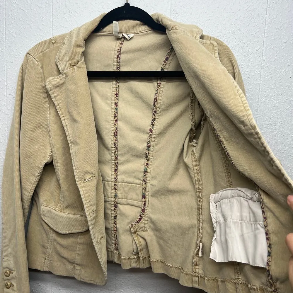 St. John's Bay Y2K Retro Vintage Grunge Chic Corduroy Womens Jacket MP Stretch - Image 4