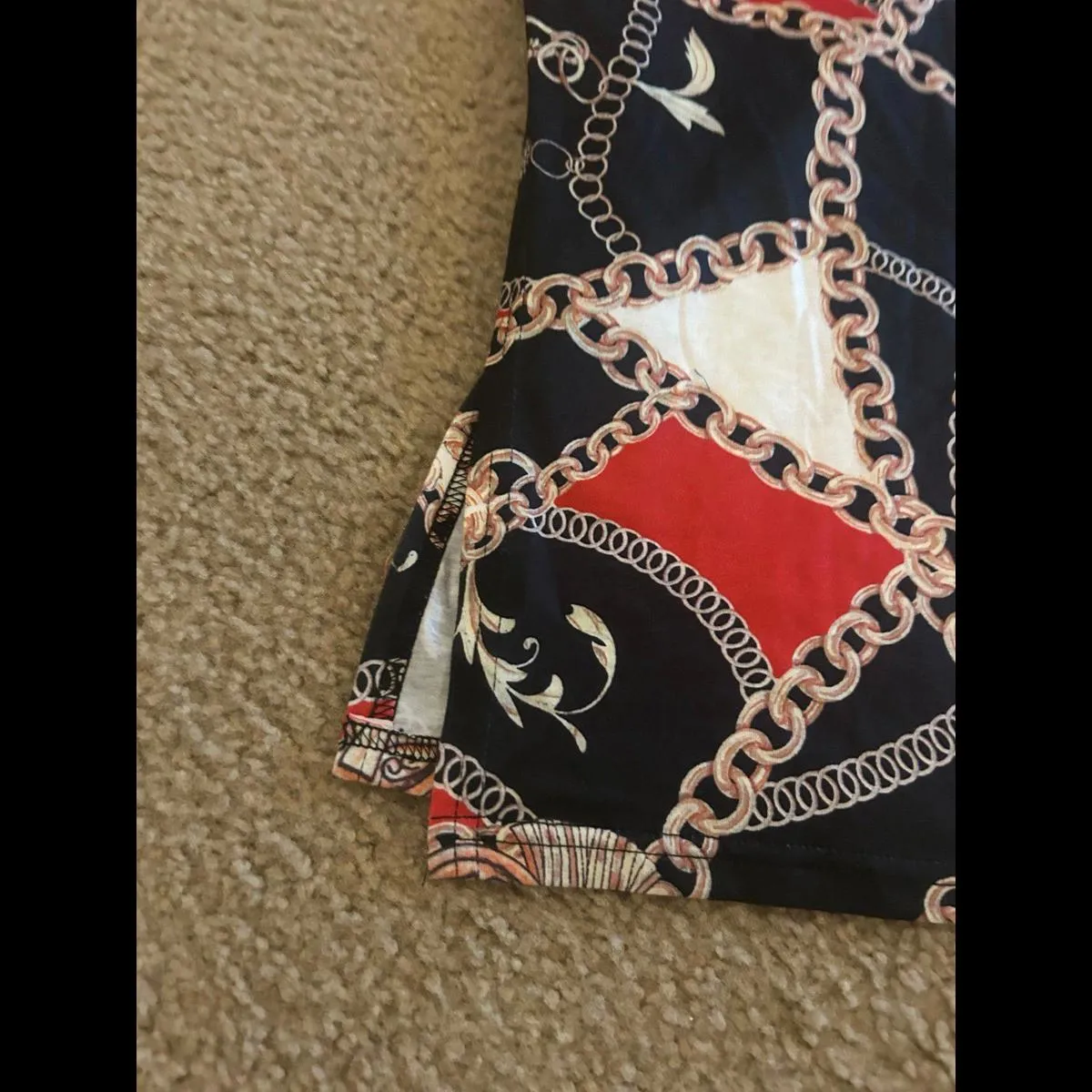 woman tight strechy top with opening on sides 2xl cute Red Size XXL - Image 4