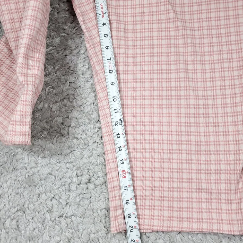 Gloria Vanderbilt Women's Amanda Capri Cropped Jeans Rosy Pink Refined Plaid 24W - Image 8