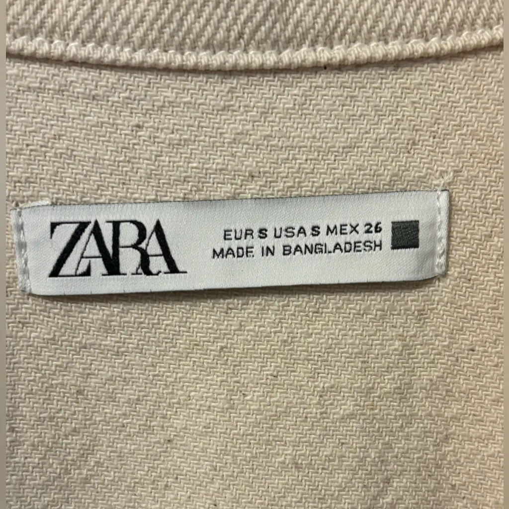 Zara Cream Button-Up Jumpsuit - Image 2