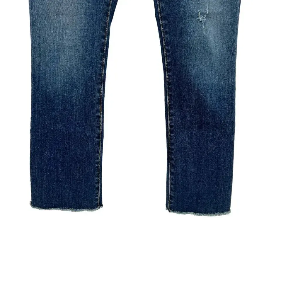 Veronica Beard Carolyn 10" Baby Boot Jeans Allure Wash Stripe Size 24 - Image 7