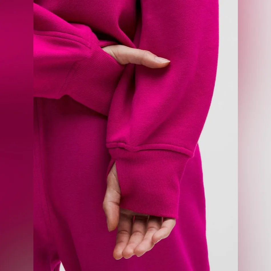 Lululemon NWT Scuba Oversized Funnel Neck Half Zip Ripened Raspberry Gold M L - Image 6