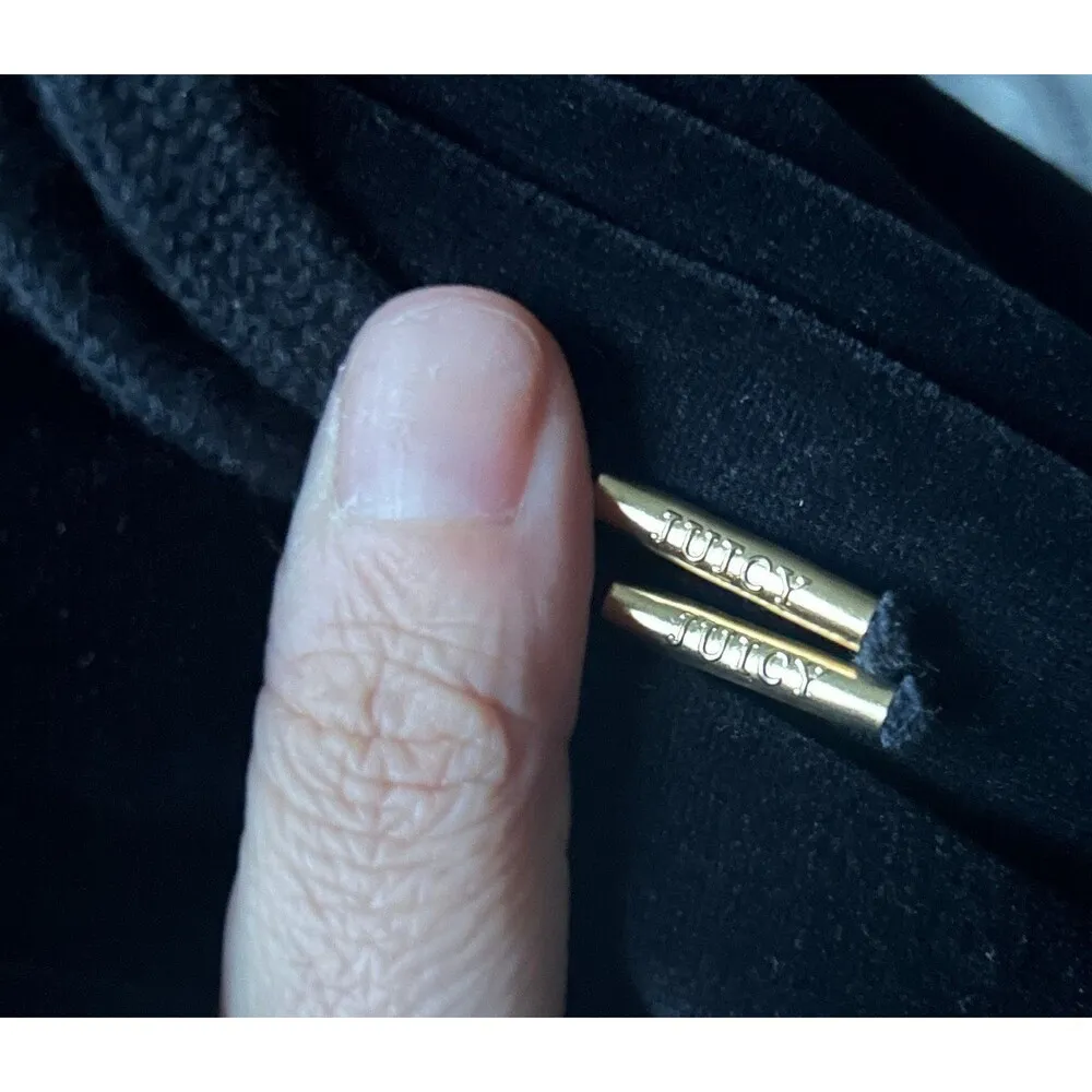 Juicy Couture black velour romper size L - Image 7