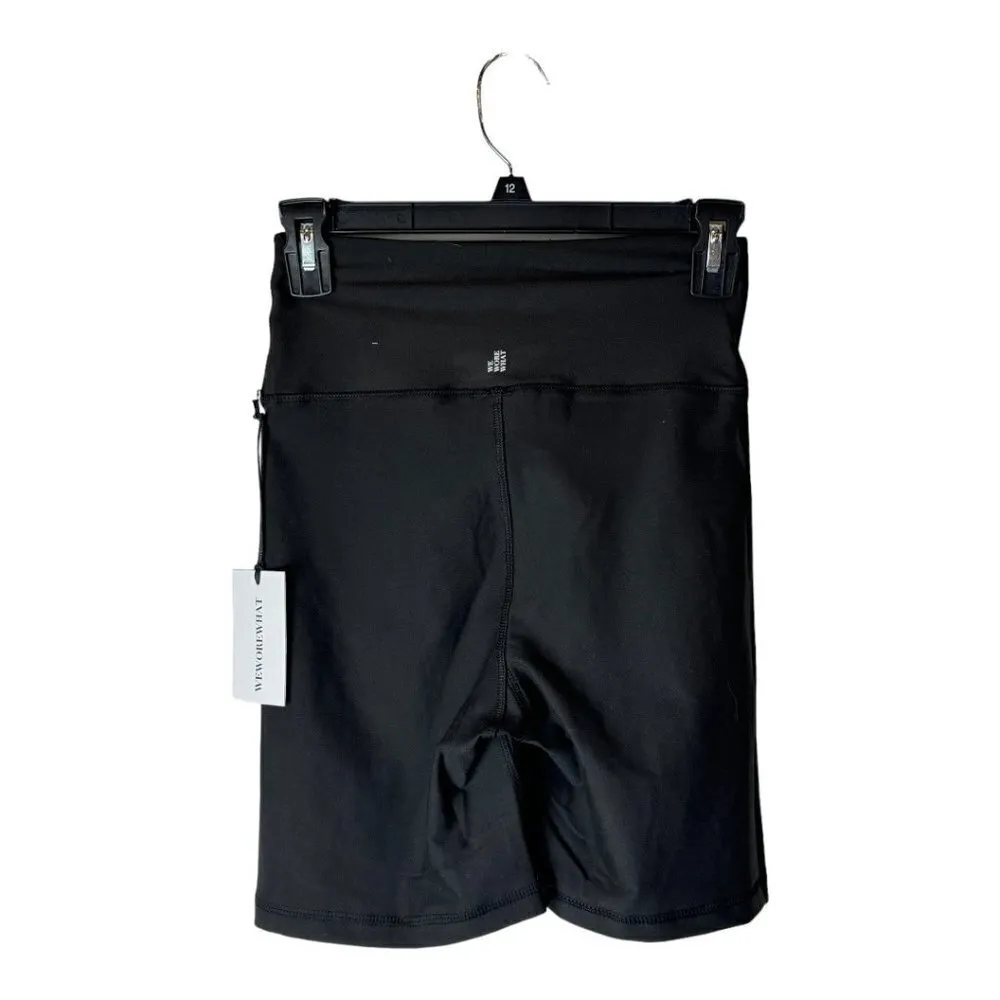 WEWOREWHAT Black Lace‎ Up Biker High Rise Athletic Shorts Size S NWT - Image 4