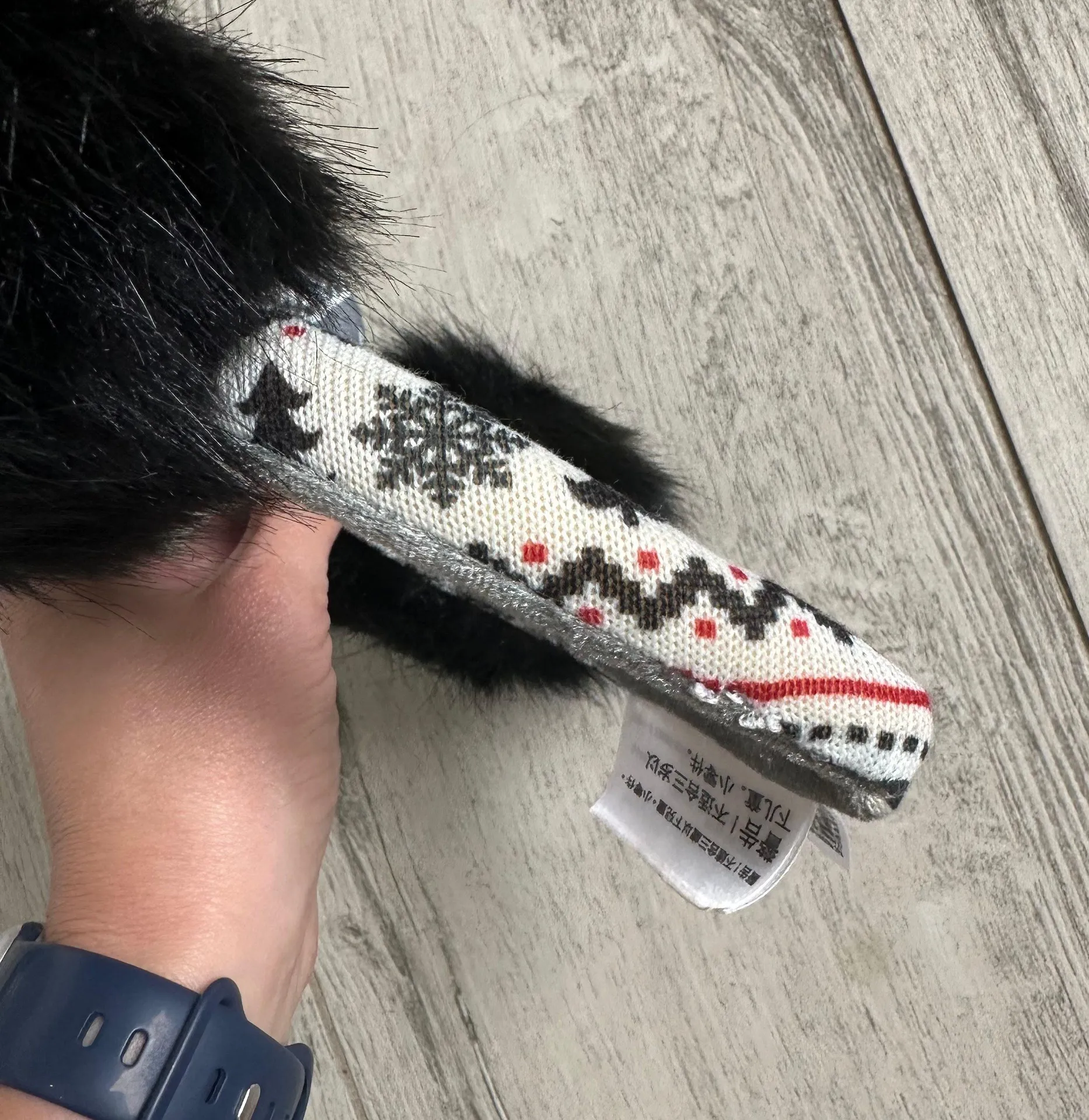 Parks Fair Isle Fur Minnie Ears Headband - Image 6