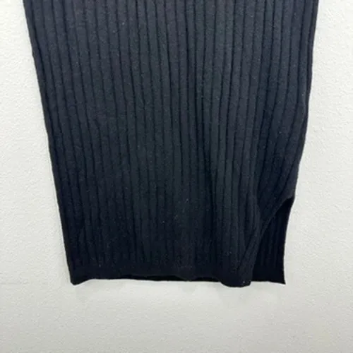 AllSaints Margot Black Ribbed Knit Sleeveless Bodycon Sweater Maxi‎ Dress NWOT Size L - Image 6