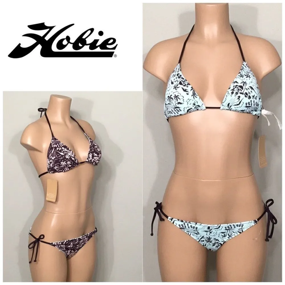 Hobie reversible Island Motif string bikini. NWT - Image 2