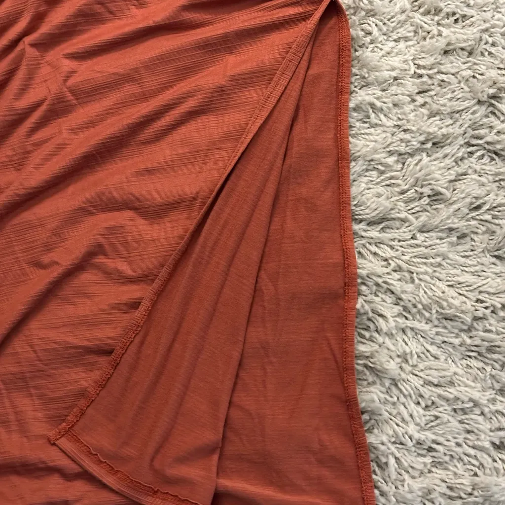 Windsor Terracotta Rushed Backless Maxi Knit Dress - Image 9