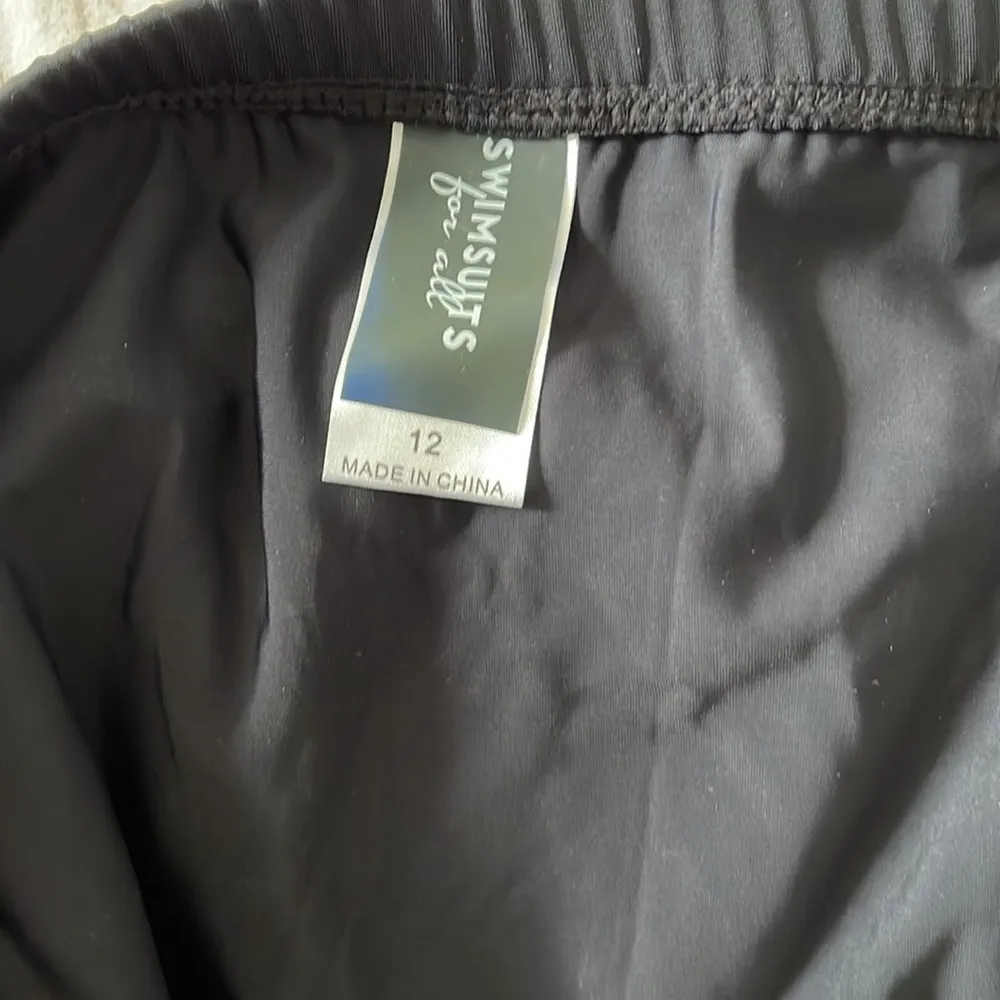 Swimsuits for all Black Bathing Skirt Side Slits NWT size 12 - Image 3