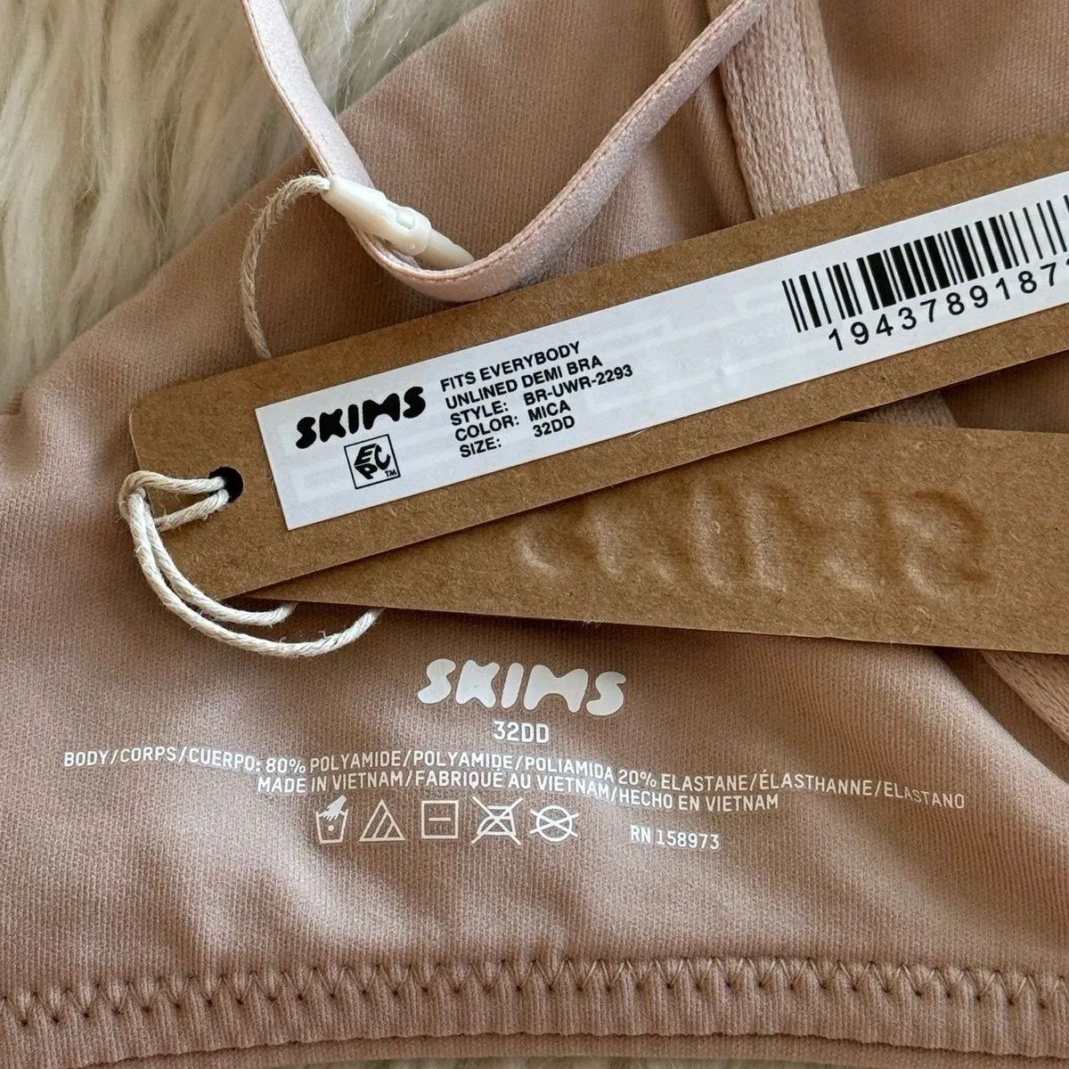 Skims Fits Everybody Unlined Demi Bra Mica Size 32DD - Image 7