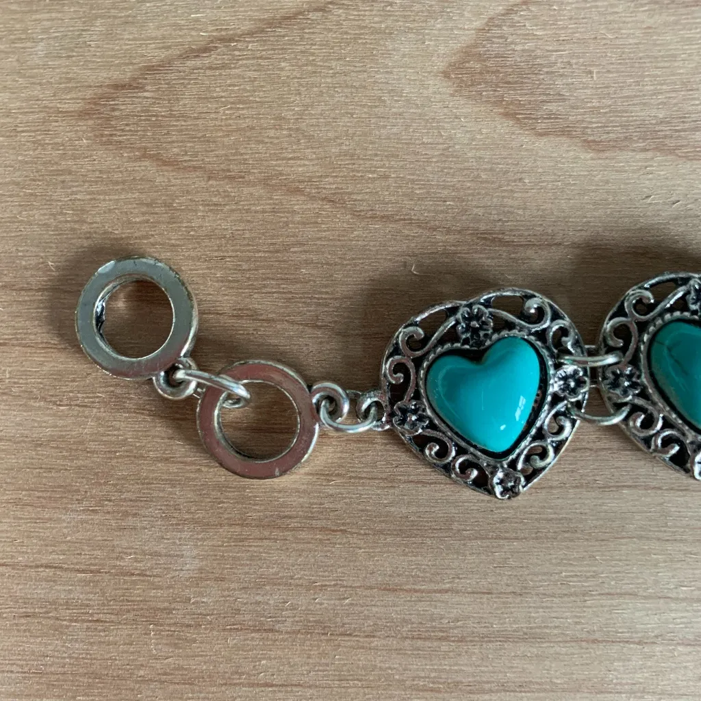 Turquoise Heart Bracelets Blue - Image 4