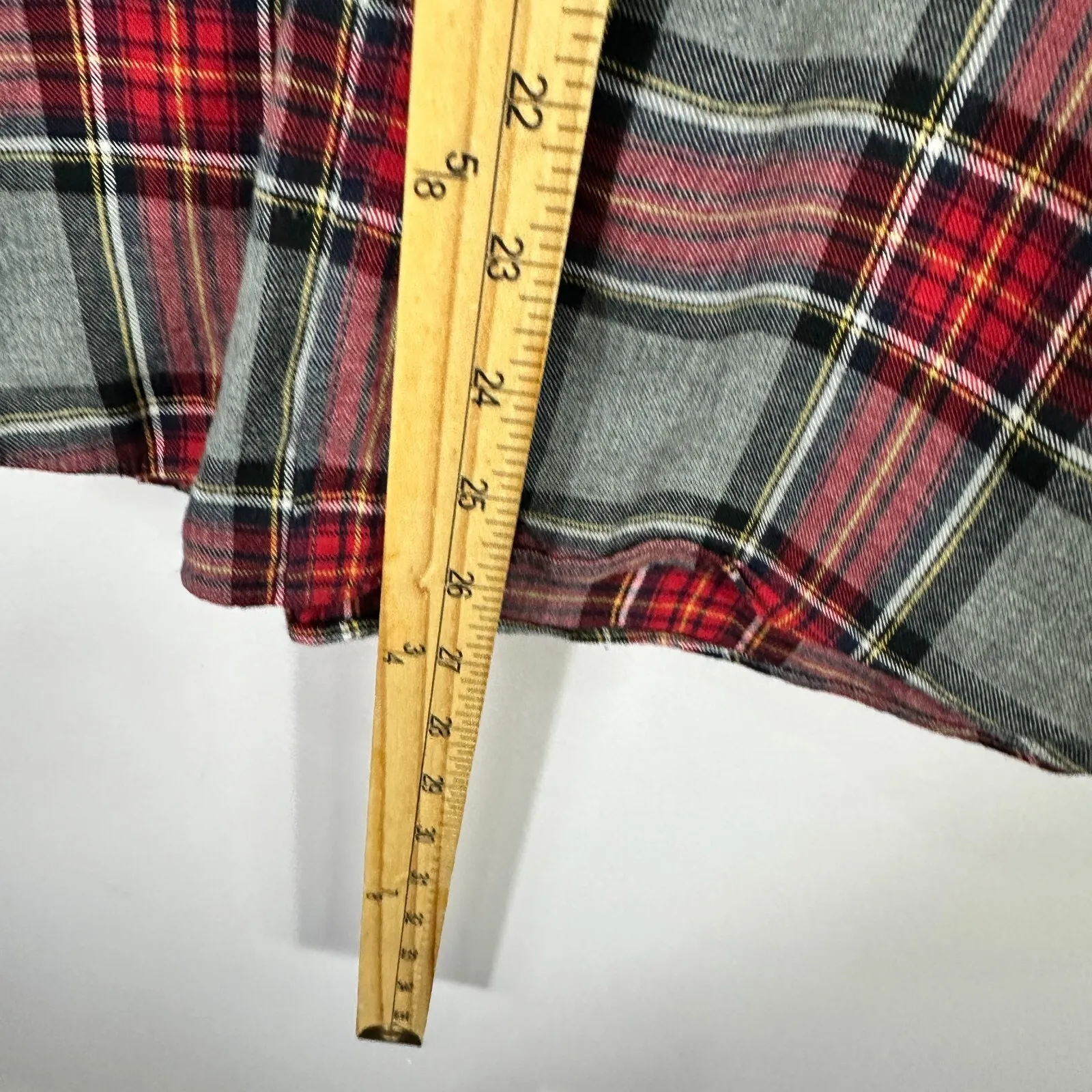 J.Crew Boy Shirt Women 4 Red Gray‎ Plaid Cotton Relaxed Boyfriend Fit Minimalist - Image 3