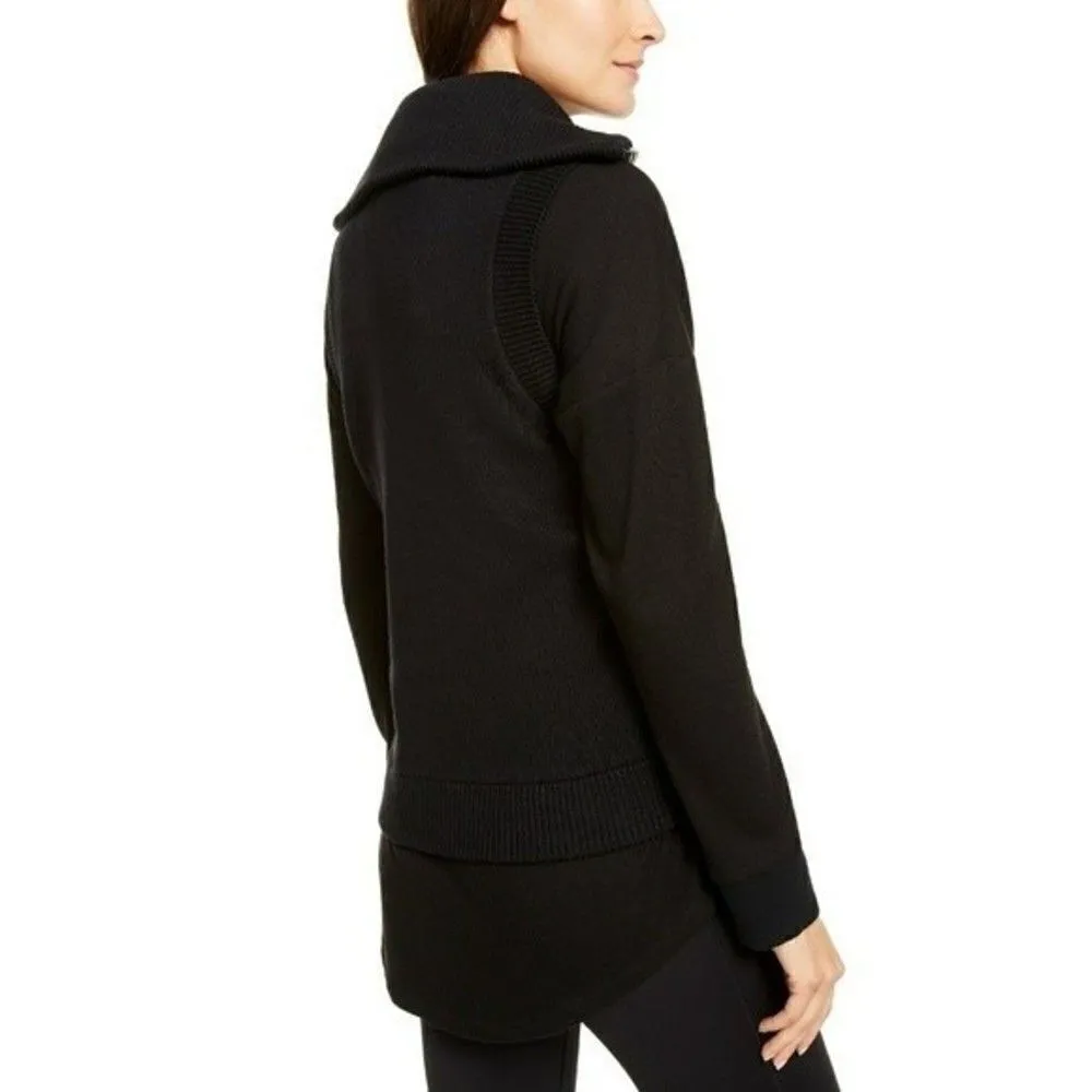 New! MICHAEL KORS Women's Puffer Vest Ribbed Sweater-Back Black Size XS - Image 3