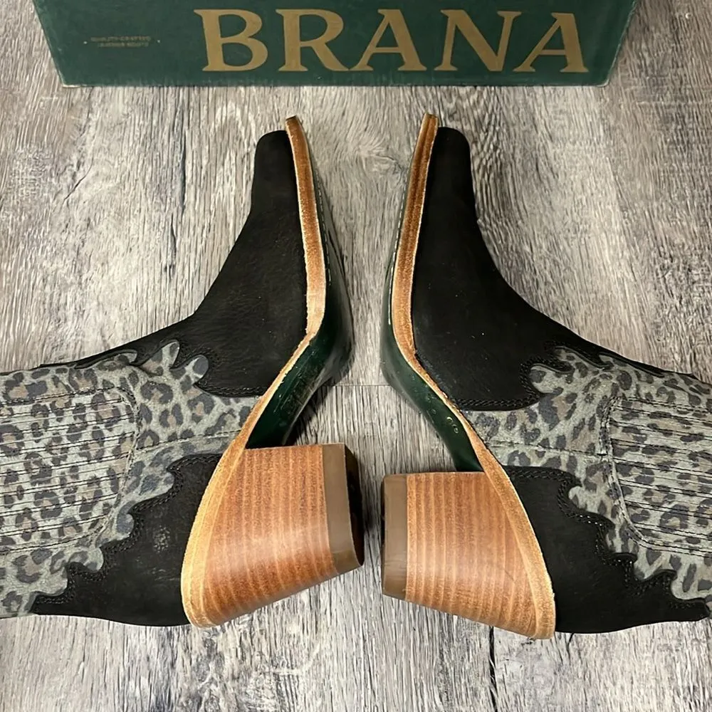 Buck & Brana NIB Montana Fashion Leather Booties 7.5 Black - Image 10