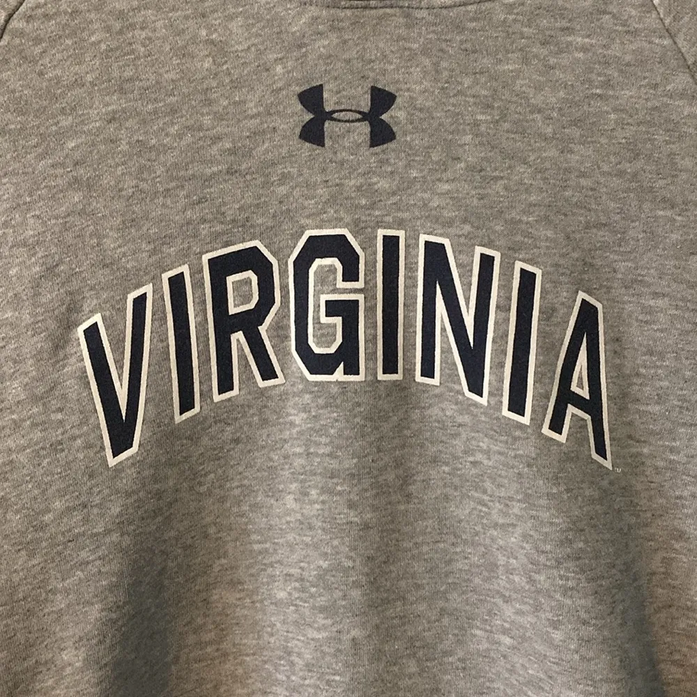 Under Armour Size Small University of Virginia Gray Hooded Sweatshirt - Image 3