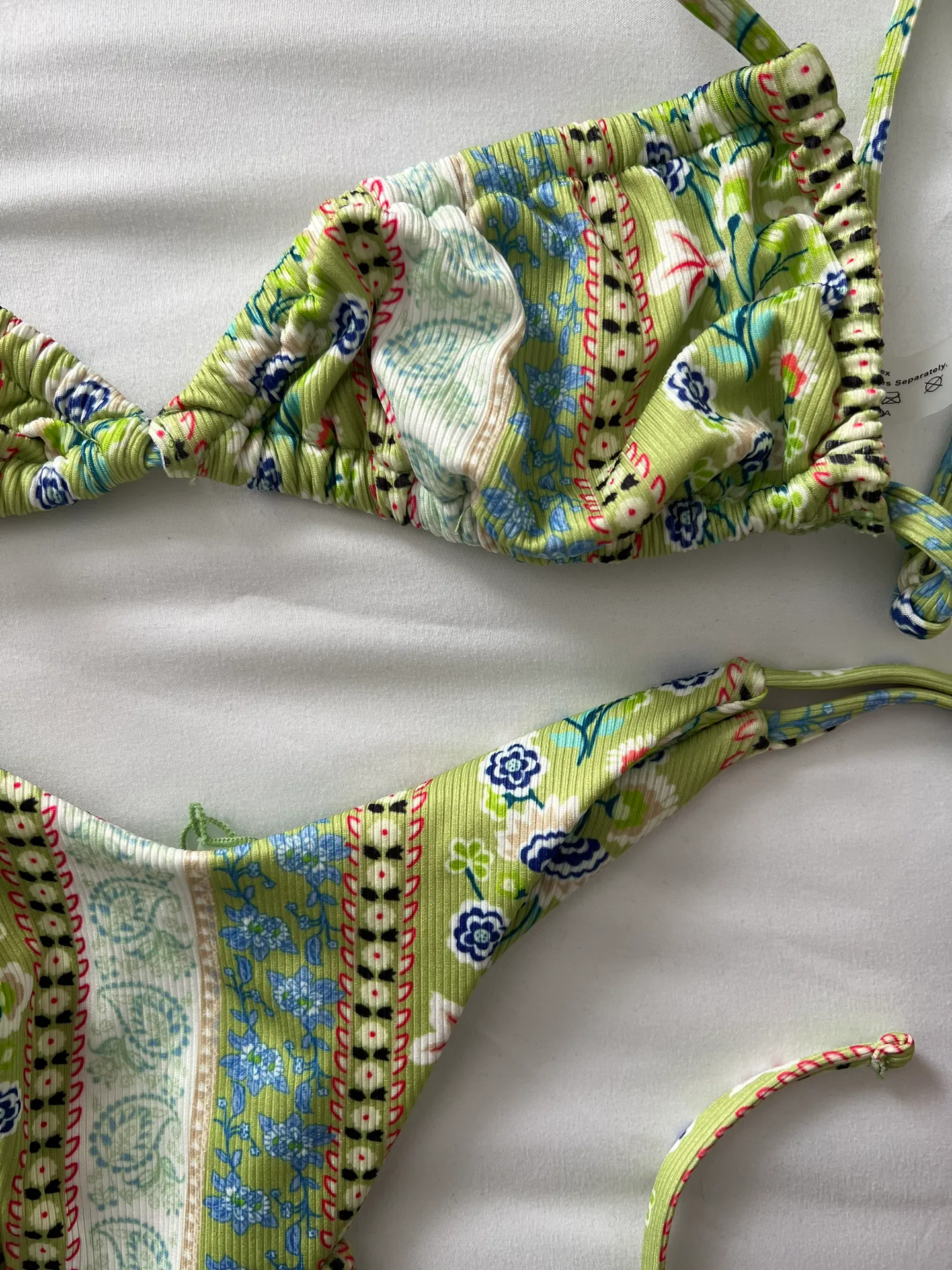 Green Floral Bikini Set - Image 2