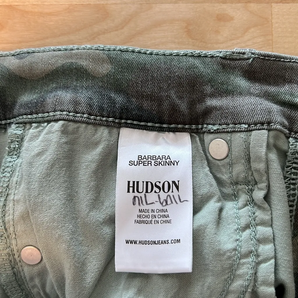 Hudson Jeans Barbara Super Skinny Mid-Rise Camo Print Stretch Ankle Jeans, 27 - Image 9