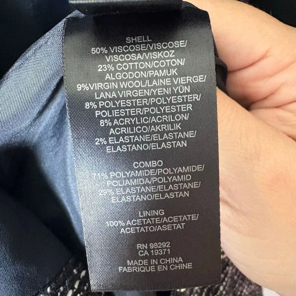 TIBI NEW YORK Maryann black and tweed dress Office Corpcore Size 2 - Image 7