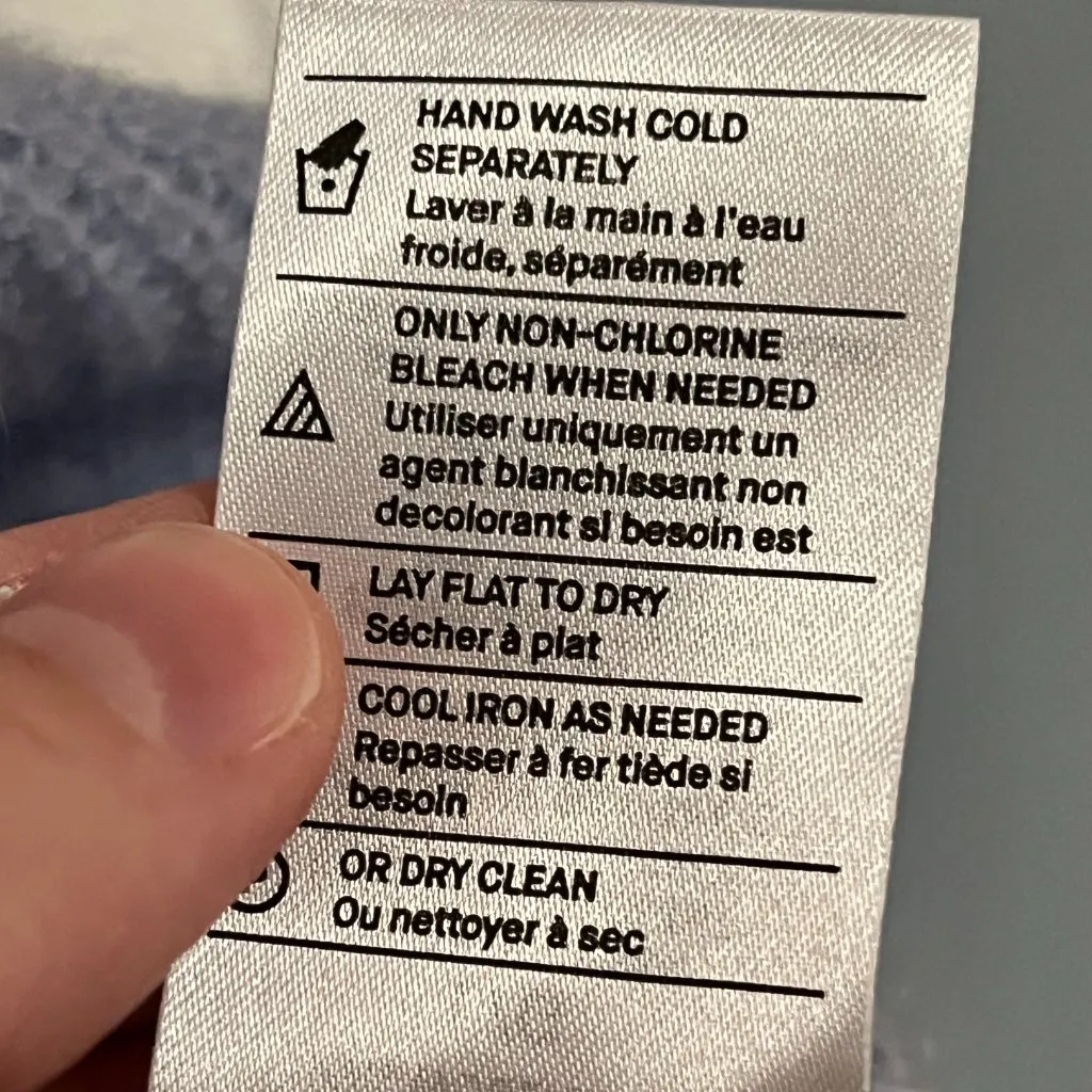 Vince wool mohair blend loose knit scoop neck sweater size large light blue - Image 10