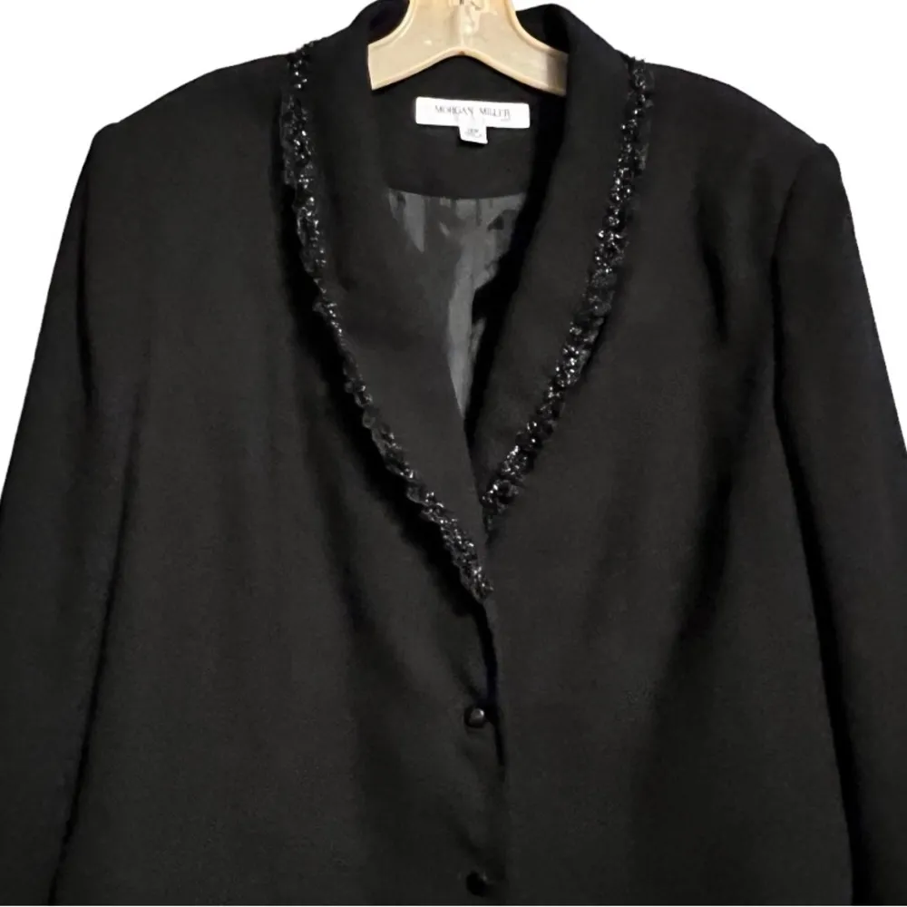Morgan Miller Black Dressy‎ Suit Jacket Size 16W - Image 2
