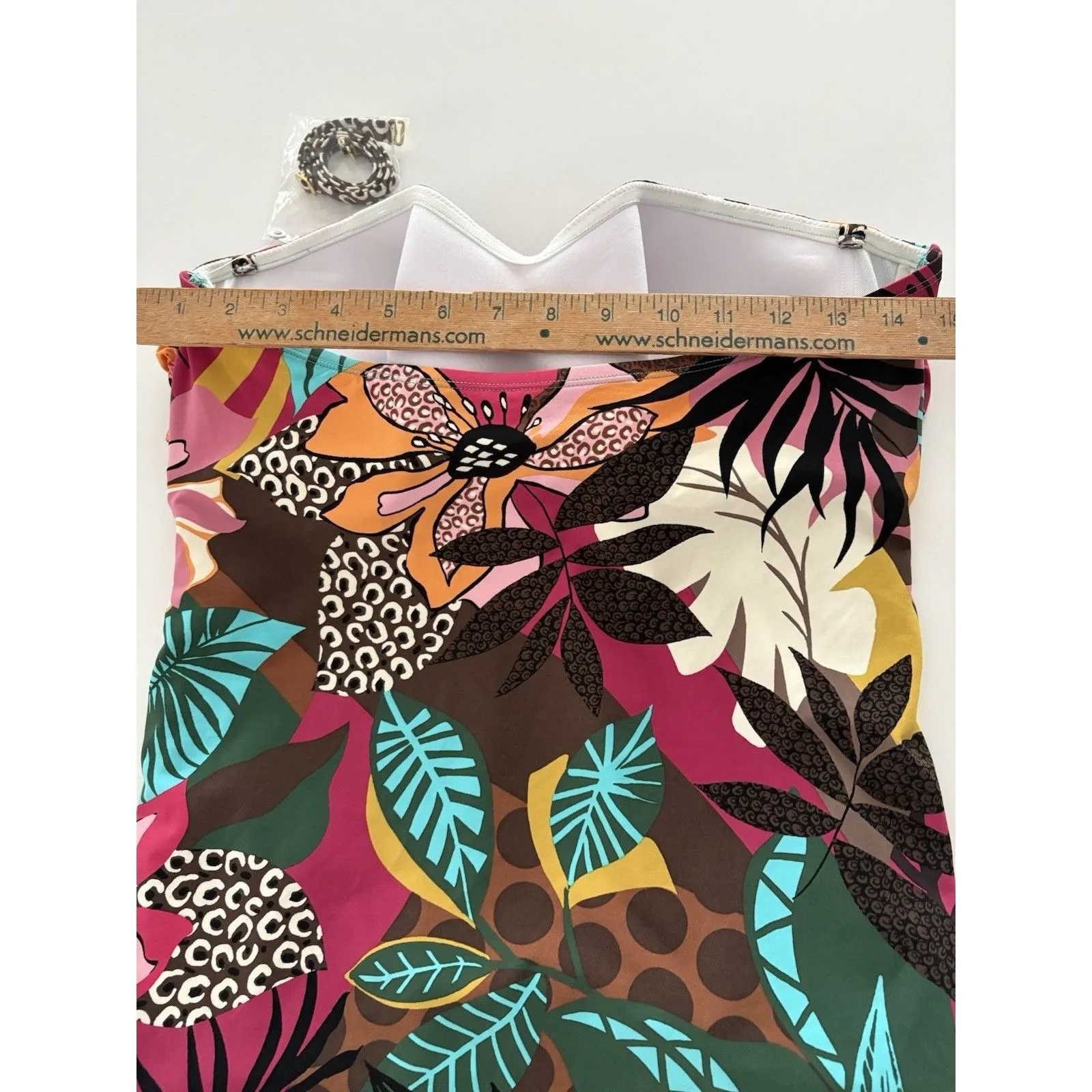 Bleu Rod Beattie Run Wild Bandini Tankini Top Size 14 Multicolored Floral NWT - Image 8