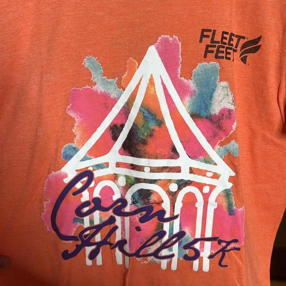 Puma Fleet Feet Corn Hill 5K Orange Tee Size Medium - Image 2
