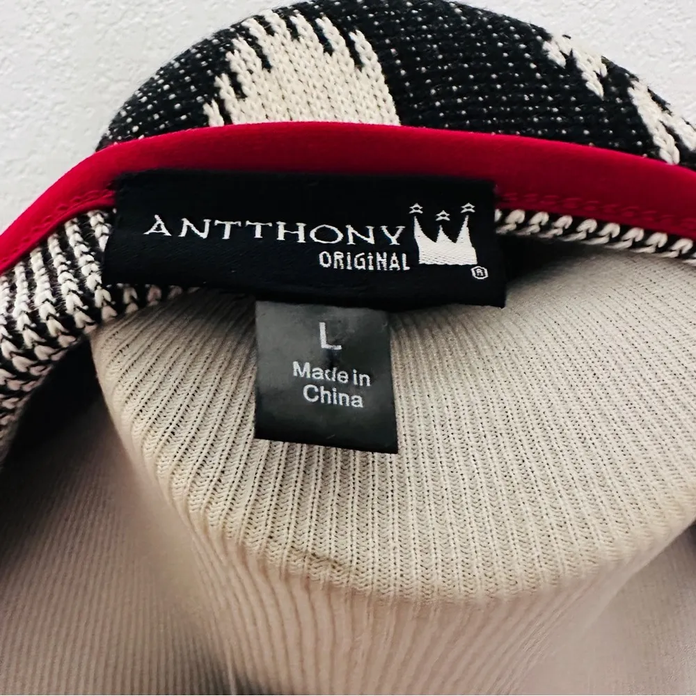 Antthony Knit Jacquard Duster Coat Navy Ivory - Image 8