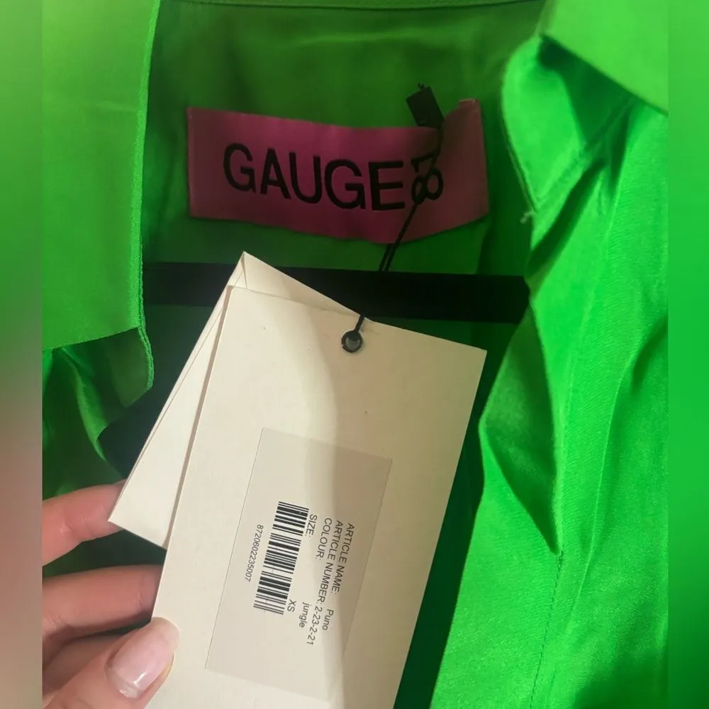 GAUGE81 Puno Silk Midi Dress in jungle green size xs NWT - Image 7
