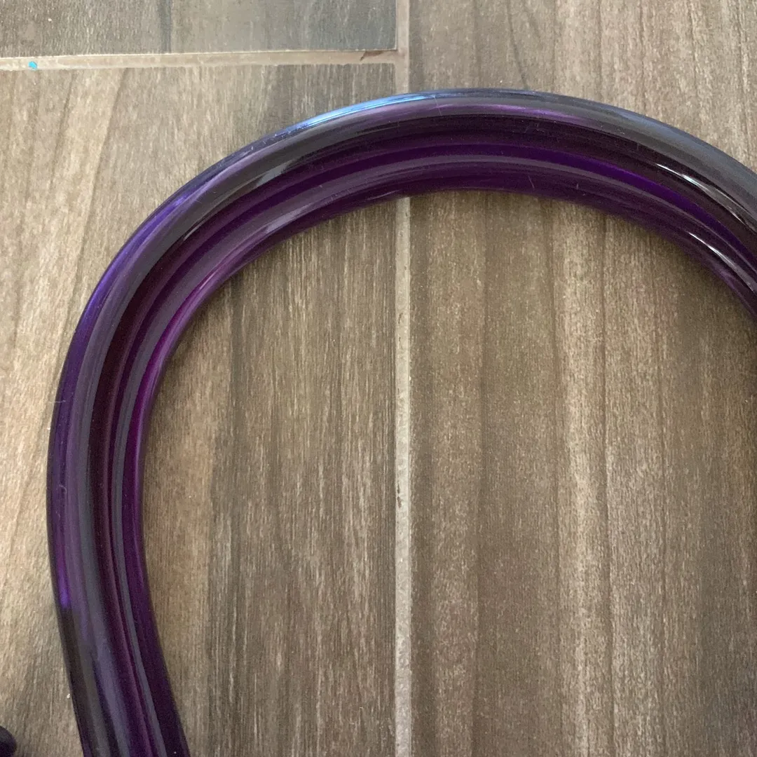 HANDMADE Purple & White Beaded Handbag Purse - Image 5