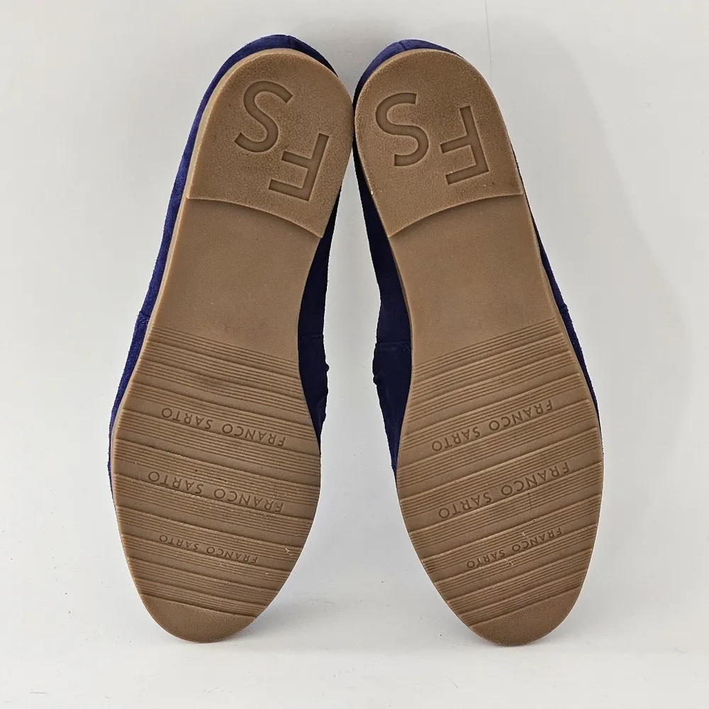 Franco Sarto Fidelity Blue Suede Ruched Loafers Size 6½ - Image 8