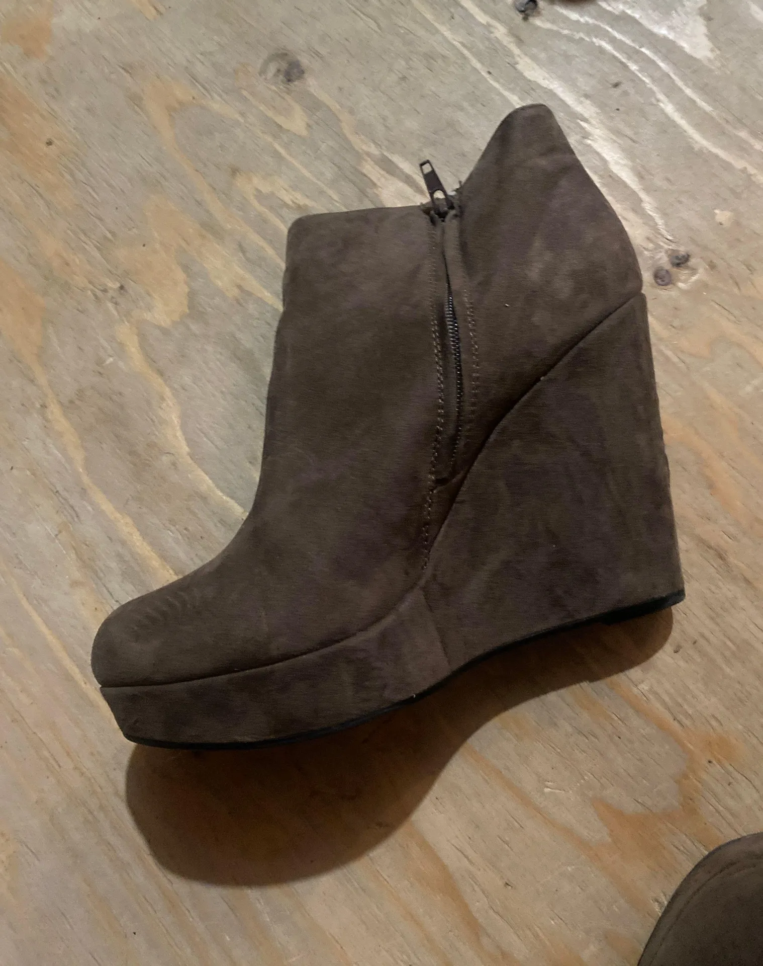 Brown Wedges Boots - Image 2