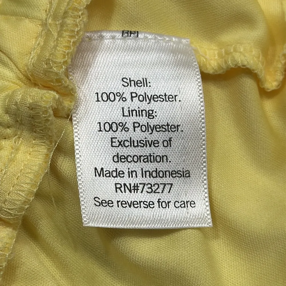 LC Lauren Conrad NWT Yellow Hello Sun Smocked Peplum Long Sleeve Blouse Size XS - Image 10