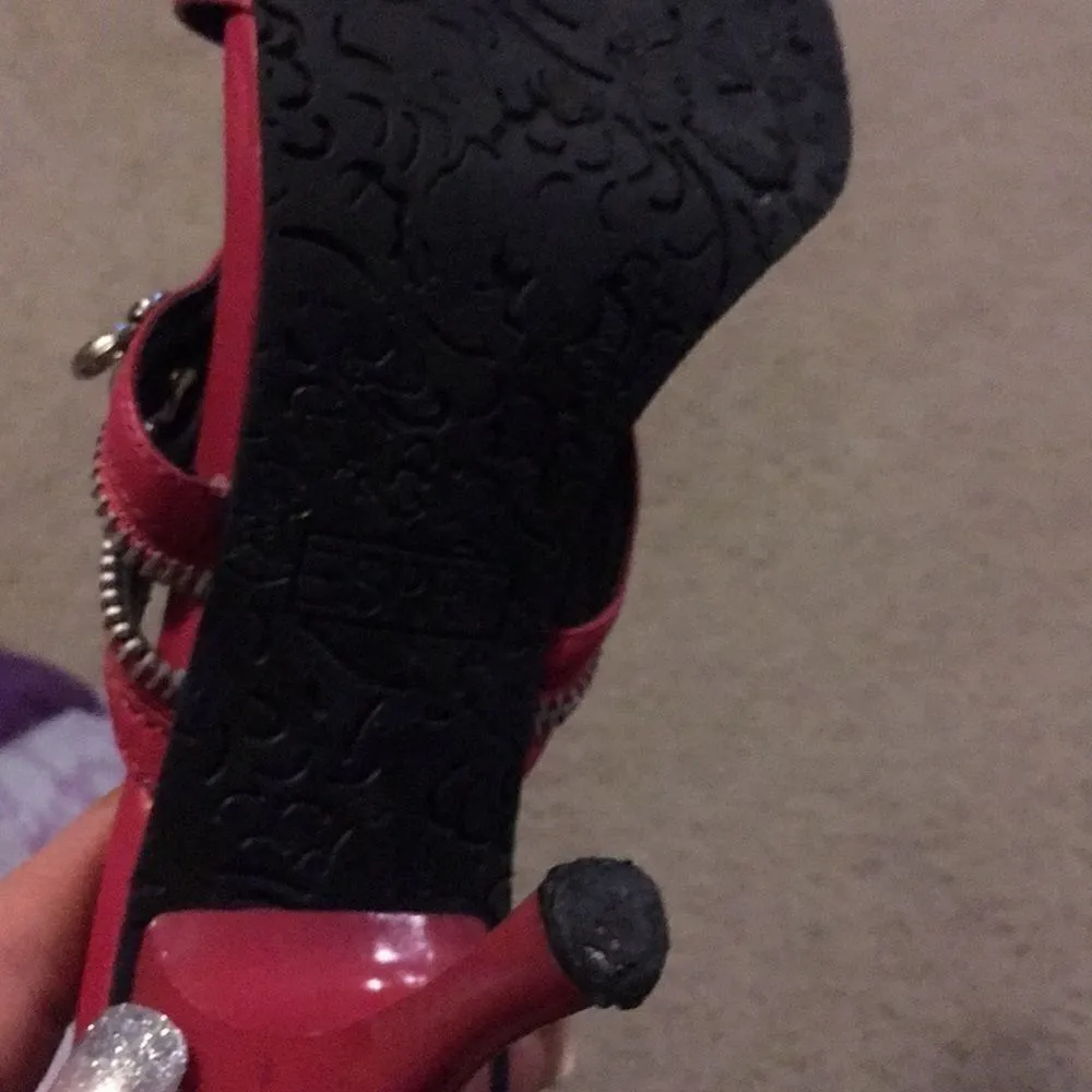 Esprit heels size 8 pink side zipper tall heel - Image 7