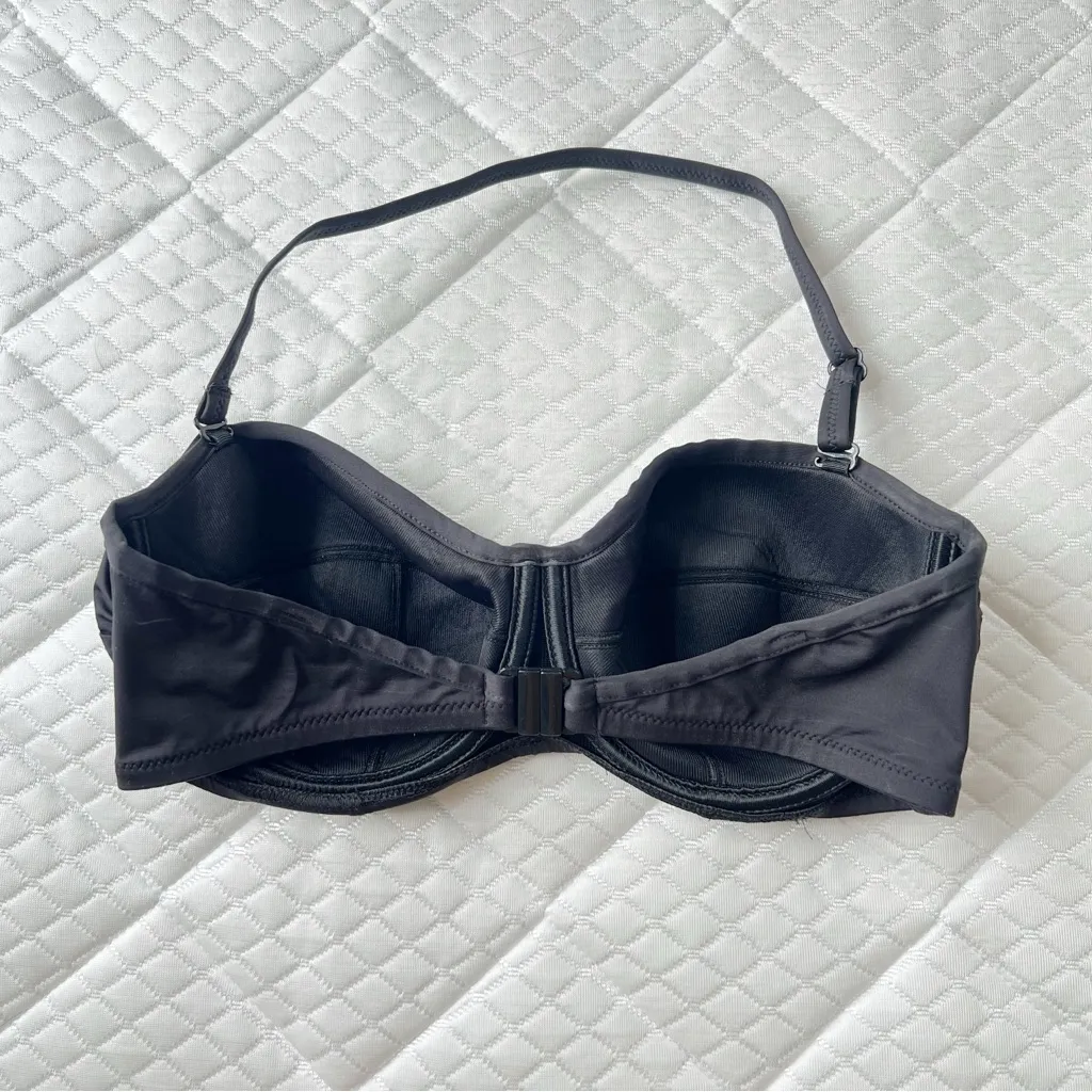 Fantasie • Versailles Twist Front Bandeau Bikini Top black halter underwire Size undefined - Image 6