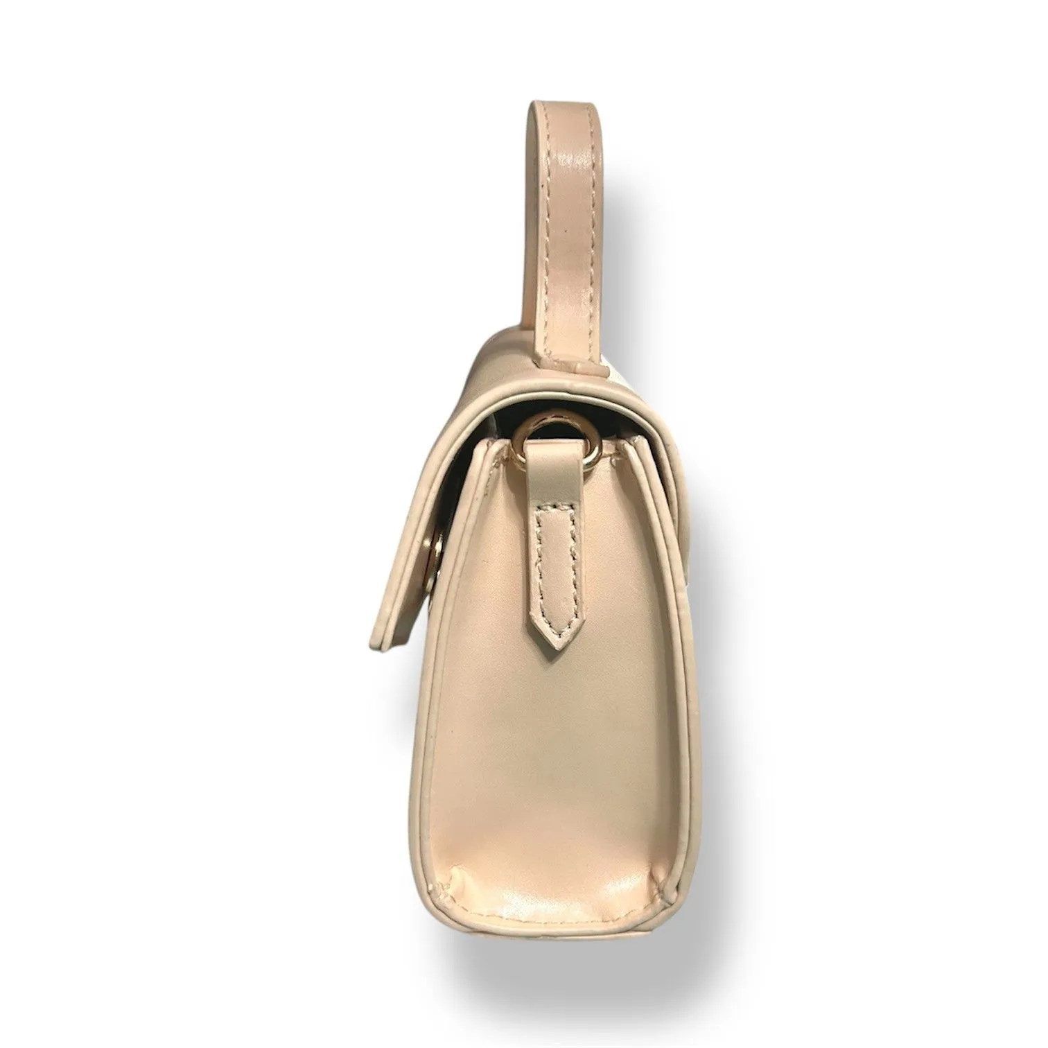 New CXL by‎ Christian Lacroix Laine Panna Cotta Beige Matte Patent Crossbody Bag - Image 6