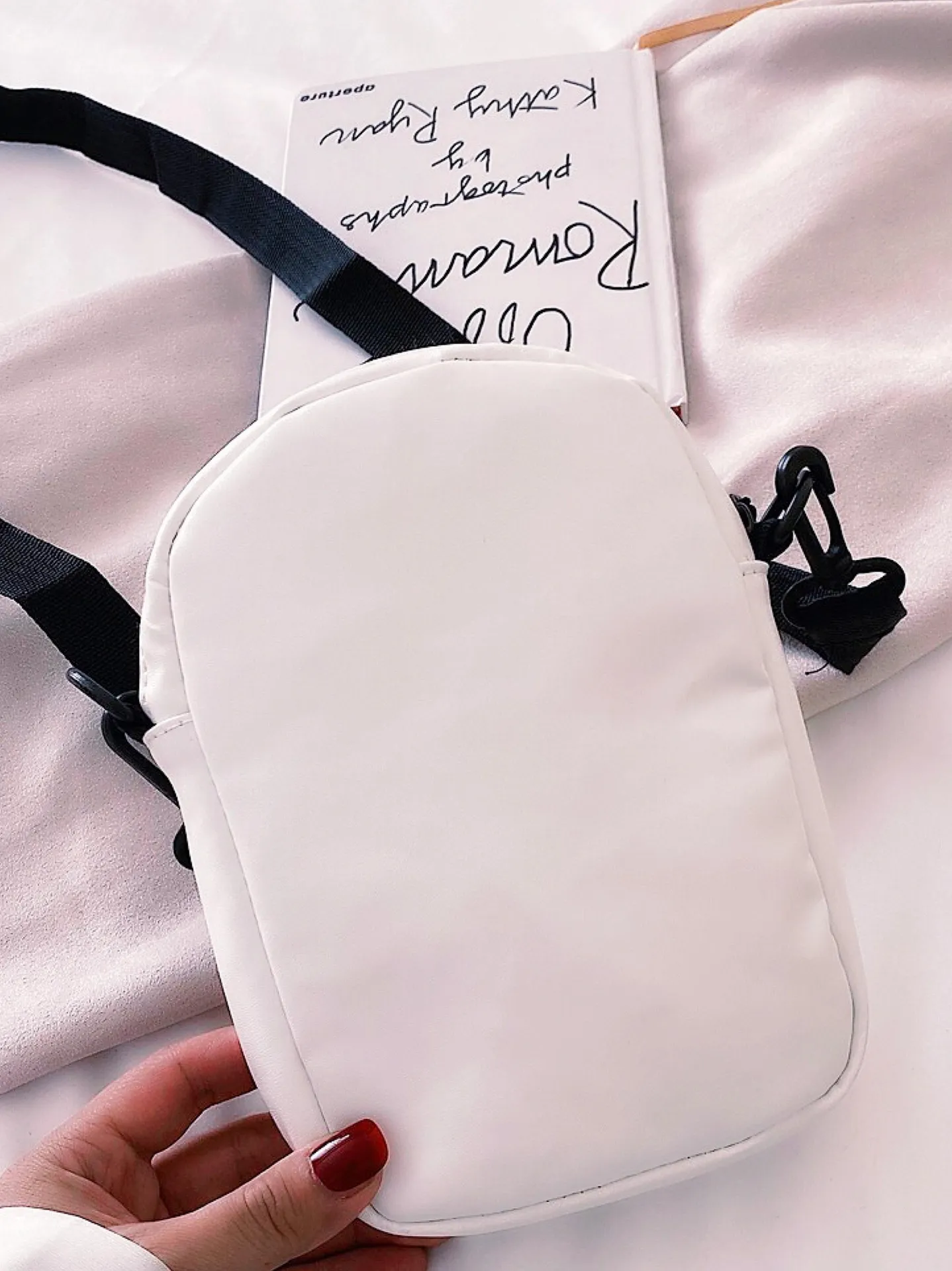 Chic Canvas Lace-Up  Crossbody Bag - Image 3