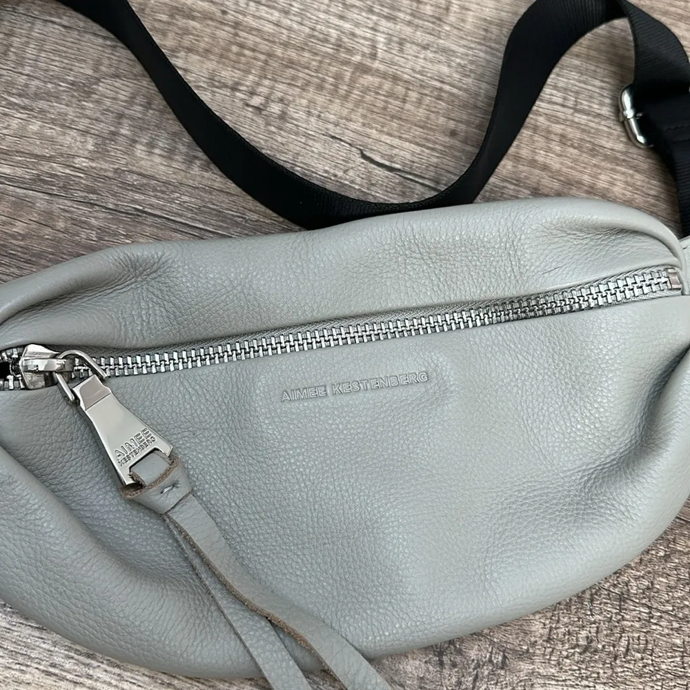Aimee Kestenberg Bum Bag Fanny Pack Leather Gray - Image 3
